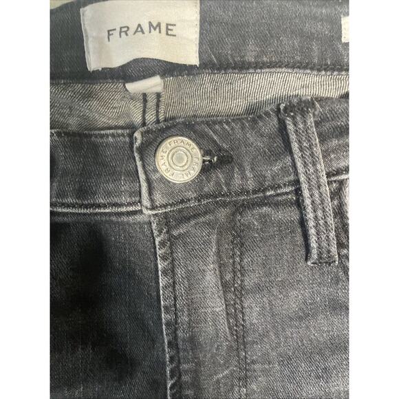 Frame Jeans Women’s Size 33 L'Homme Slim Black Denim Pants - Picture 5 of 6